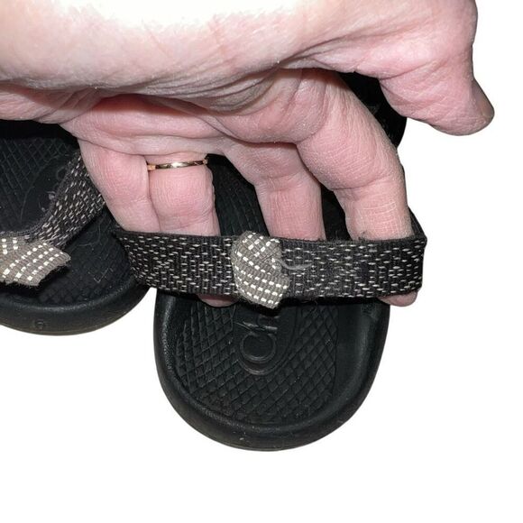 Chaco ZX3 Womens Size 9 Black White Three Strap Classic Toe Loop Sport Sandals - Picture 7 of 11